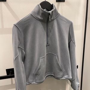 NWT Lululemon softstreme half zip belgian blue